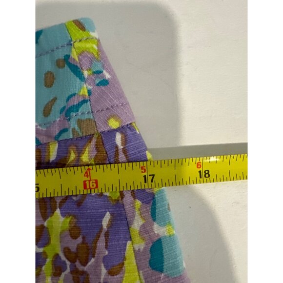 Talbots Petites Womens Skirt Sz 8P Lined Pencil Purple Floral Ditzy CottageCore - Picture 6 of 9